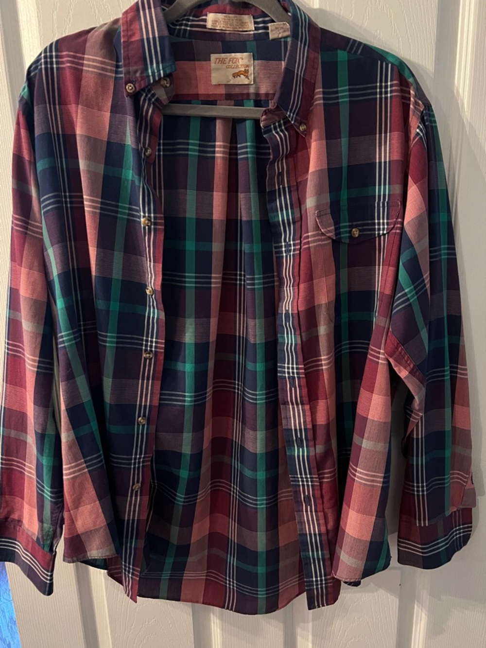 The Fox Oxford Plaid Button-Down Shirt - Burgundy & Teal